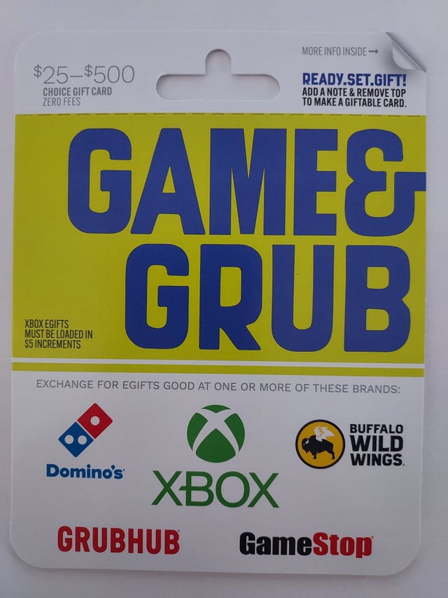 2022 Raffle 160 250 Game and Grub Gift Card!!!